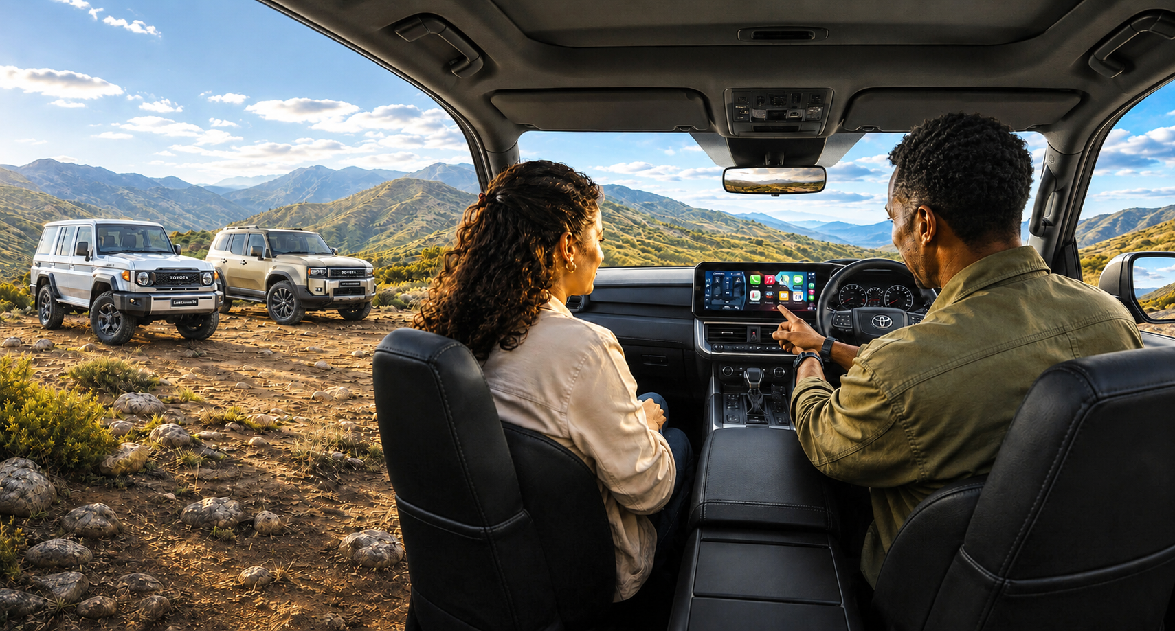 Toyota 4x4 vehicles on off-road terrain